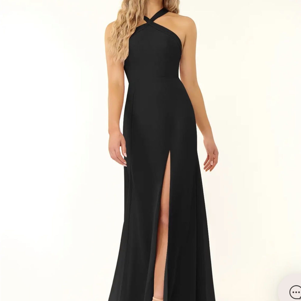 Azazie Black Maxi Dress (Rue)